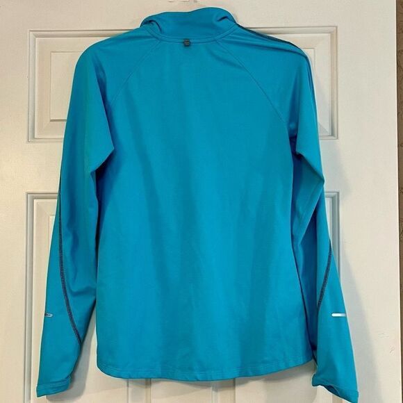 Nike Elements Turquoise Dri-Fit Running Long Sleeve Top Medium - Picture 6 of 14